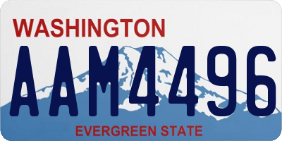 WA license plate AAM4496