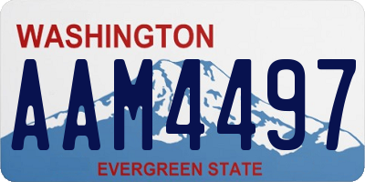 WA license plate AAM4497