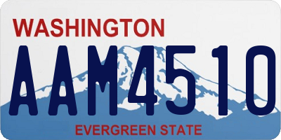 WA license plate AAM4510