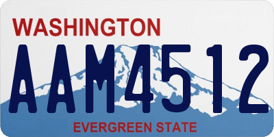WA license plate AAM4512