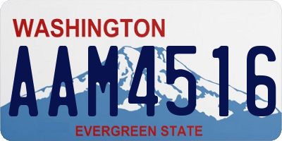 WA license plate AAM4516