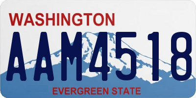 WA license plate AAM4518