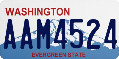 WA license plate AAM4524