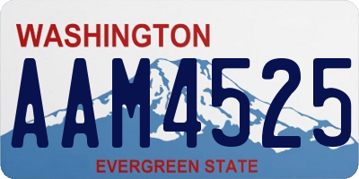 WA license plate AAM4525