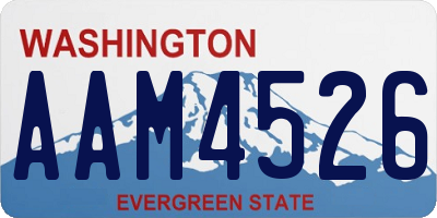 WA license plate AAM4526