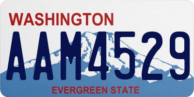 WA license plate AAM4529