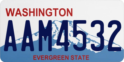 WA license plate AAM4532
