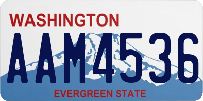 WA license plate AAM4536