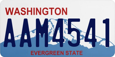 WA license plate AAM4541