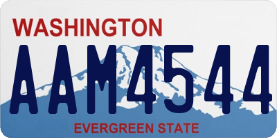 WA license plate AAM4544