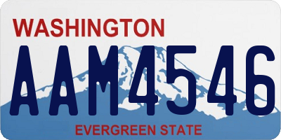 WA license plate AAM4546