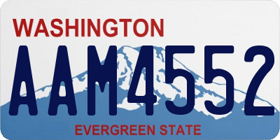 WA license plate AAM4552