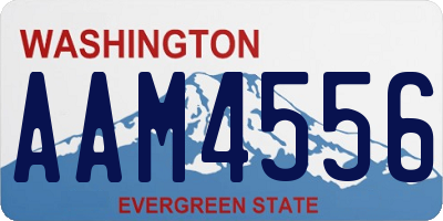WA license plate AAM4556
