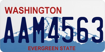 WA license plate AAM4563