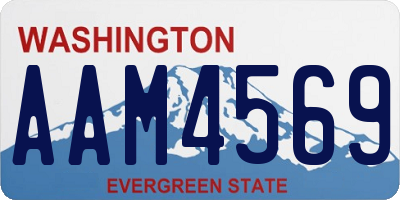 WA license plate AAM4569