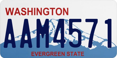 WA license plate AAM4571