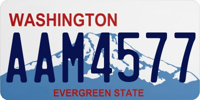 WA license plate AAM4577