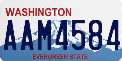 WA license plate AAM4584