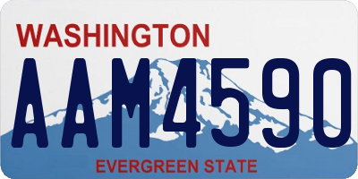 WA license plate AAM4590
