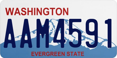 WA license plate AAM4591