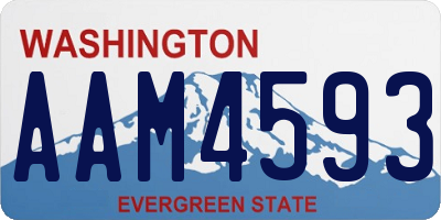 WA license plate AAM4593
