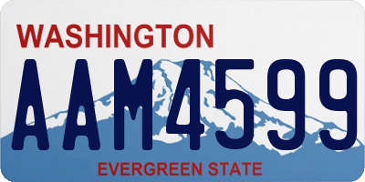 WA license plate AAM4599