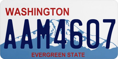 WA license plate AAM4607