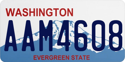 WA license plate AAM4608