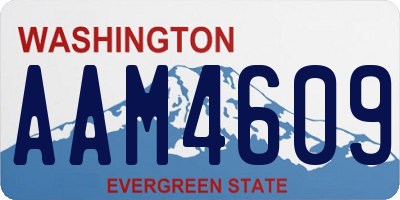 WA license plate AAM4609