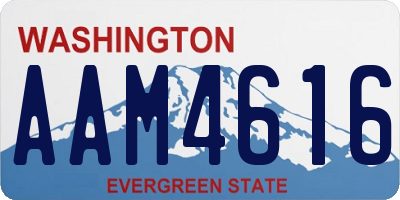 WA license plate AAM4616