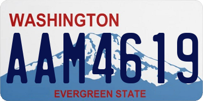 WA license plate AAM4619