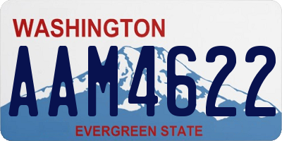 WA license plate AAM4622