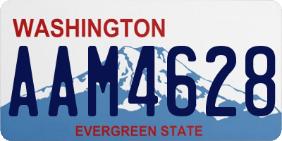 WA license plate AAM4628