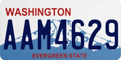 WA license plate AAM4629