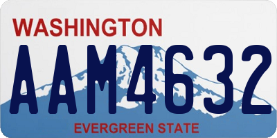 WA license plate AAM4632