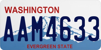 WA license plate AAM4633