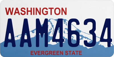 WA license plate AAM4634
