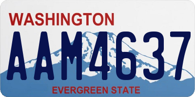 WA license plate AAM4637