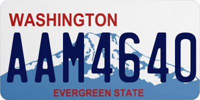 WA license plate AAM4640