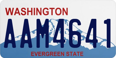 WA license plate AAM4641