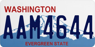 WA license plate AAM4644