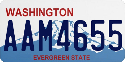 WA license plate AAM4655