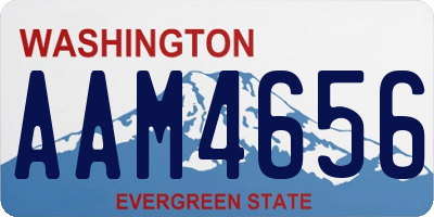 WA license plate AAM4656