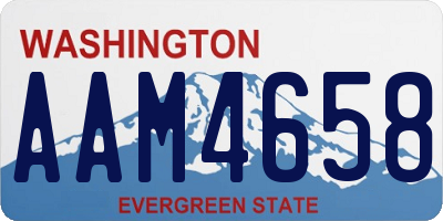WA license plate AAM4658