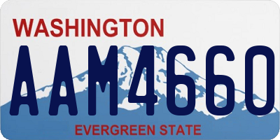 WA license plate AAM4660