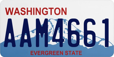 WA license plate AAM4661