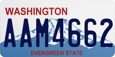 WA license plate AAM4662