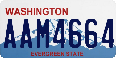 WA license plate AAM4664