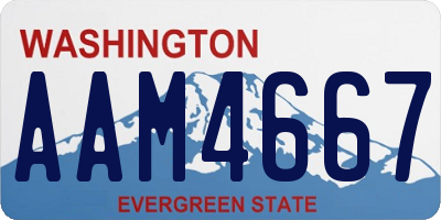 WA license plate AAM4667