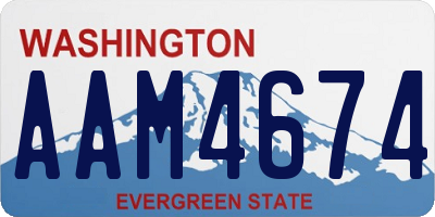 WA license plate AAM4674